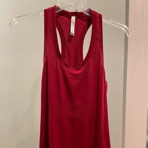 Athleta Momentum Seamless Workout Tank XL red